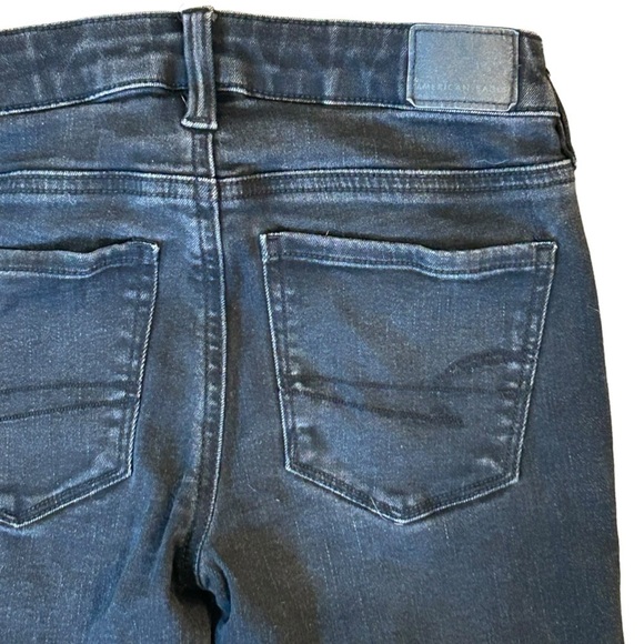 Black American Eagle skinny Jeans Size 0 Regular 🖤 - Picture 6 of 7